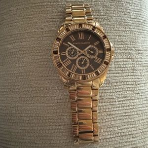 Vince Camuto Rose gold with chocolate face watch
